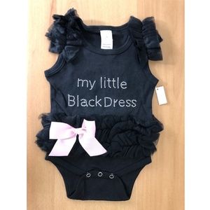 NWT Ganz My Little Black Dress Onesie Bodysuit 06m